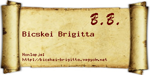 Bicskei Brigitta névjegykártya